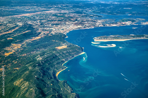 Bird`s eye view of the Atlantic coastline of Portugal © golovianko