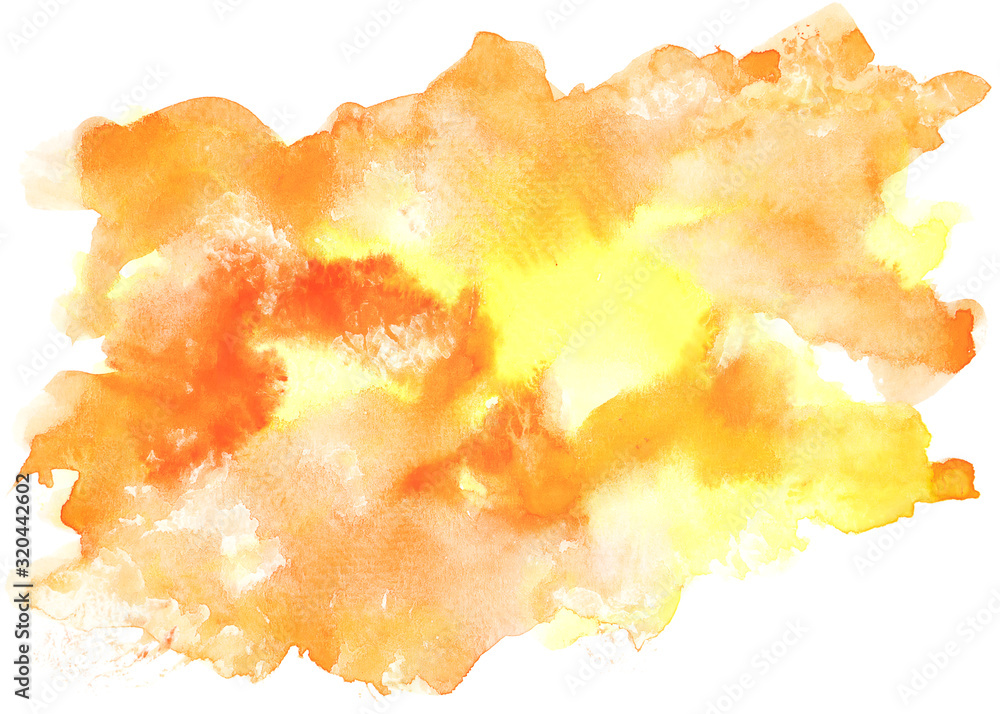 yellow watercolor paint background
