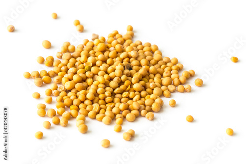 Obraz na płótnie Mustard seeds, isolated on white background
