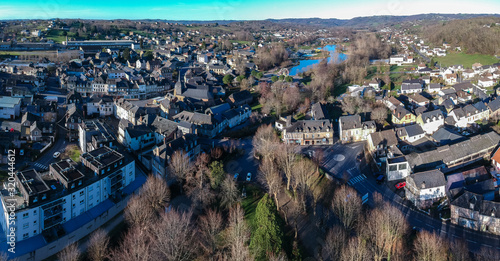 Objat (Corrèze, France) - Vue aérienne