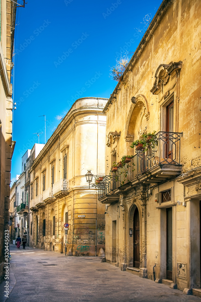 In the old town of Lecce Puglia Italy