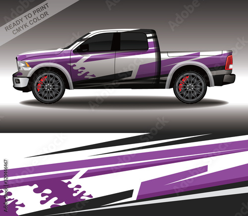 Car wrap decal design vector  custom livery race rally car vehicle sticker and tinting.