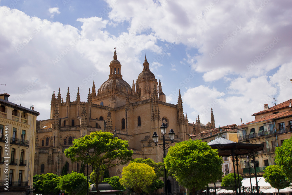 THE HOLY CATHEDRAL CHURCH, SEGOVIA, SPAIN, AUGUST 11, 2015 built between the 16th and 18th centuries of Gothic style with some Renaissance features