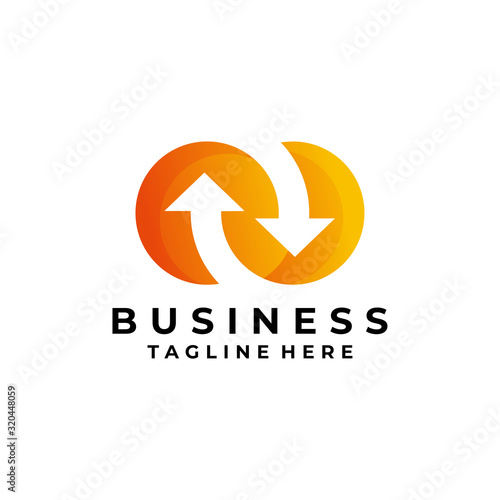 business transfer logo icon vector isolated
