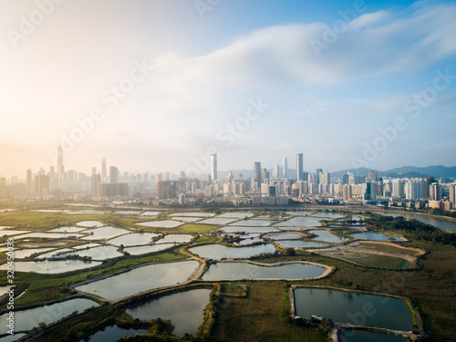 Canvas Print Beautiful landscape skylines of Shenzhen,China