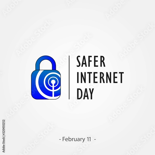 safer internet day symbol, sign or logo. Vector Illustration