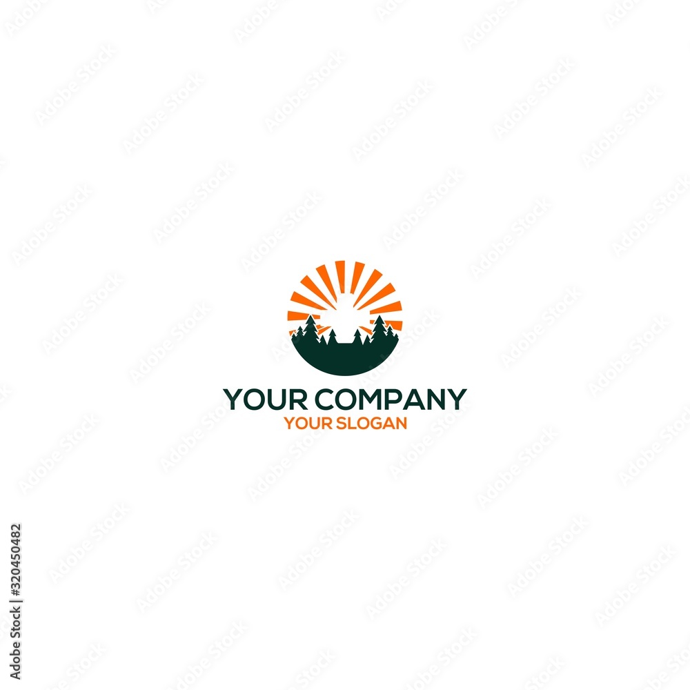 Shine Medical Tree Logo Design Vector