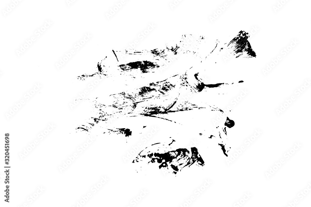 abstract black brush stroke of watercolor drawing paint texture on ...