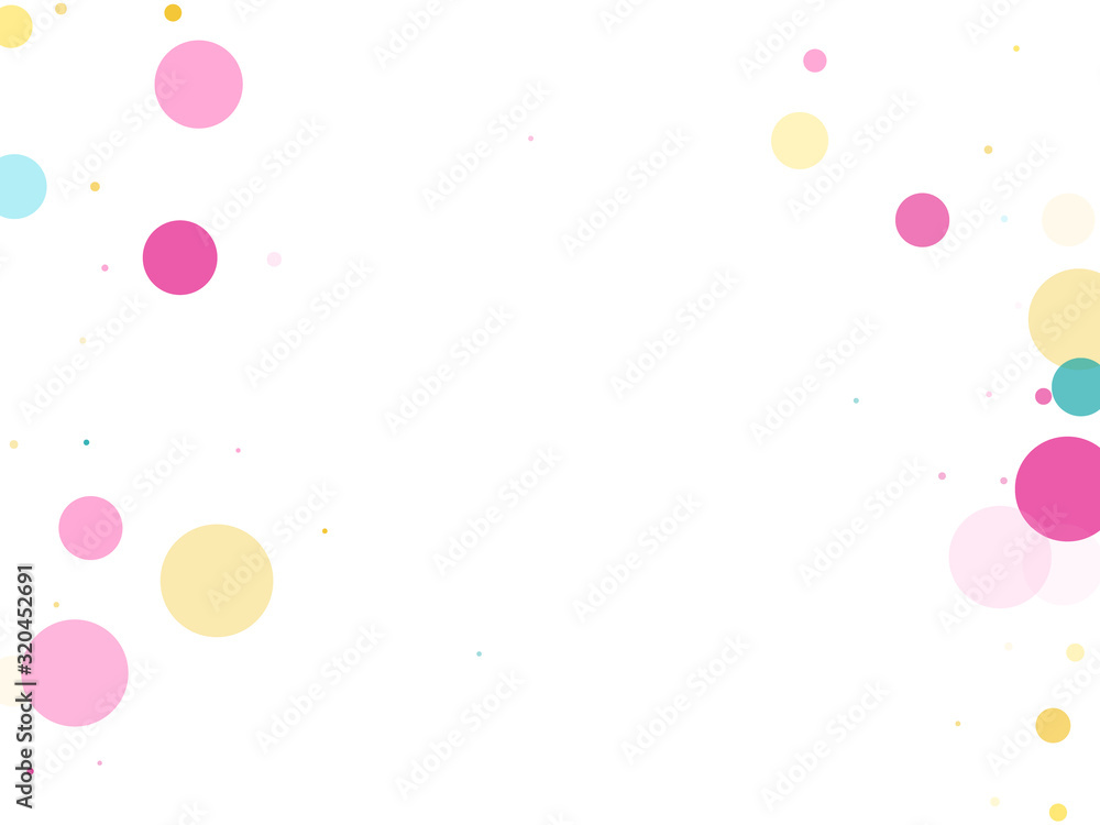 Memphis round confetti festive background in cyan blue, pink and yellow. Childish pattern vector. Memphis round confetti festive background in cyan blue, pink and yellow. Childish pattern vector.