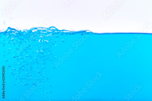 The surface of the blue water
