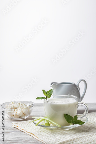 Turkish drink Ayran or kefir  fermented milk drink  lactic acid bacteria