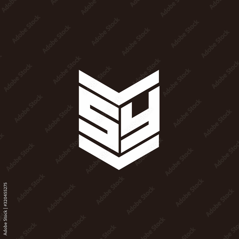 Logo alphabet monogram with emblem style Logo alphabet monogram with emblem style