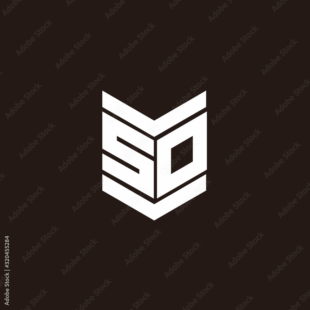 Logo alphabet monogram with emblem style