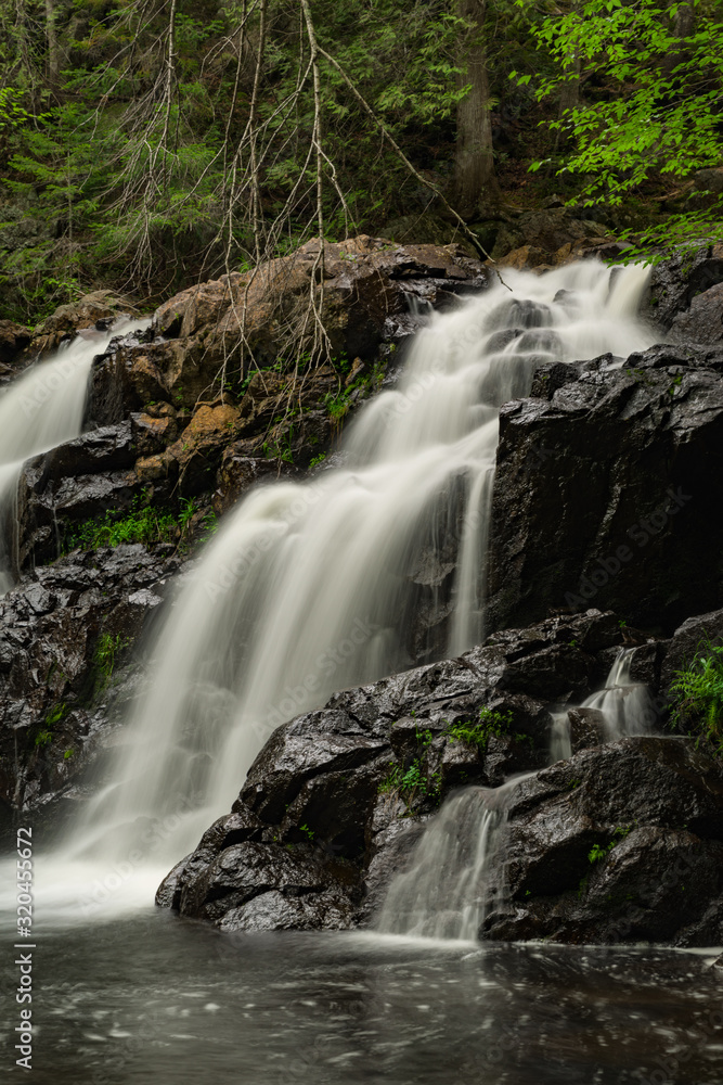 Chute Archambault Waterfall in Canada - Long Exposure Chute Archambault Waterfall in Canada - Long Exposure