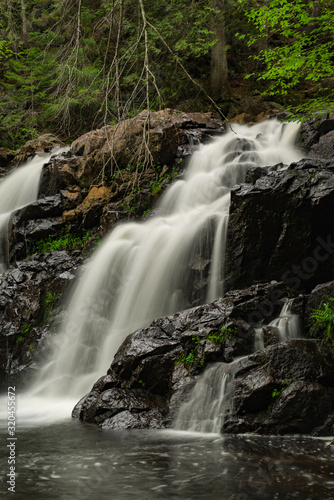 Chute Archambault Waterfall in Canada - Long Exposure