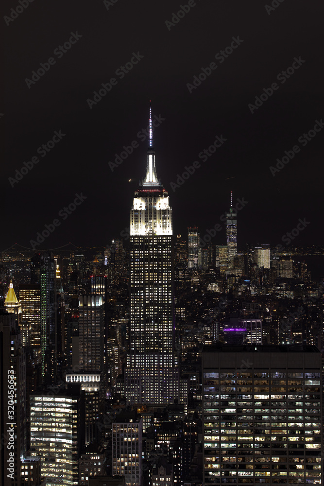 new york city at night.Manhattan.New York City