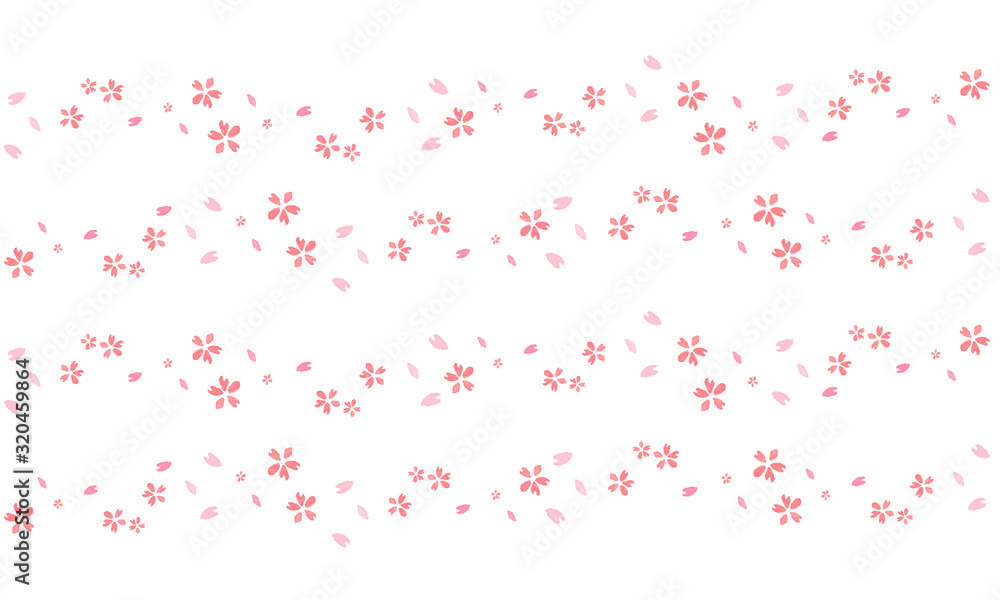 かわいい桜の水彩風ペイント