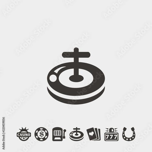 casino icon vector illustration and symbol foir website and graphic design