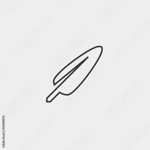 feather icon vector illustration and symbol foir website and graphic design