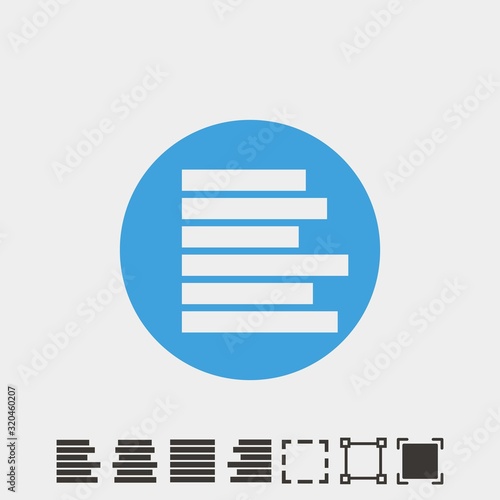 left align icon vector illustration and symbol foir website and graphic design