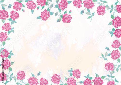 薔薇模様の背景