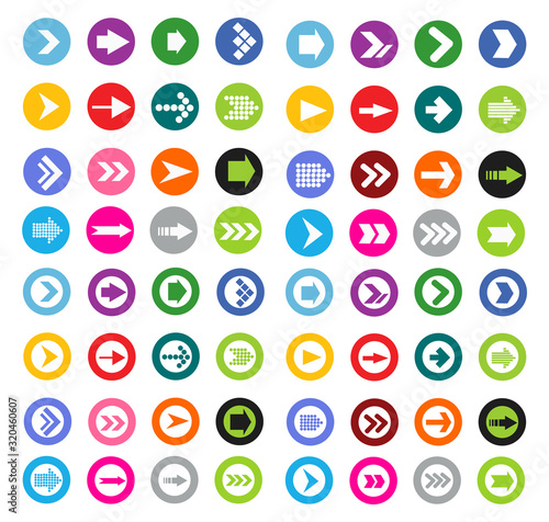 Arrow sign icon set vector illustration