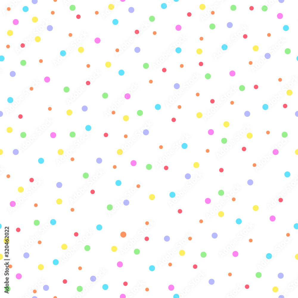 Fototapeta Colorful Polka dot seamless pattern background.