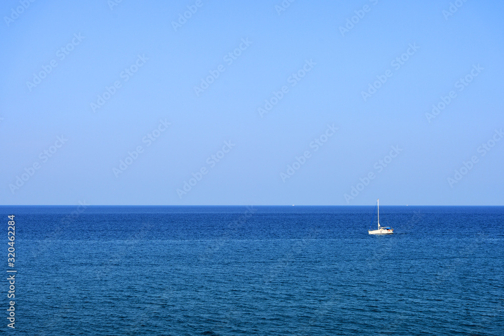 Beautiful Mediterranean seascape on a summer evening. Sicily, Italy