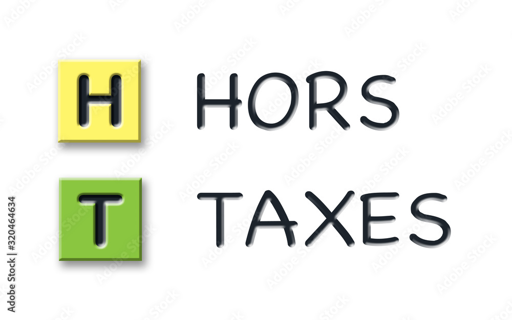 HT initials in colored 3d cubes with meaning in french language HT initials in colored 3d cubes with meaning in french language
