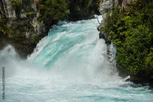 The Waikato river funnelling through the Huka Falls