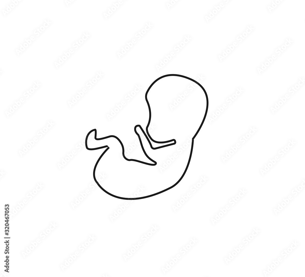 Embryo, fetus, pregnancy icon. Vector illustration. Flat. Embryo, fetus, pregnancy icon. Vector illustration. Flat.