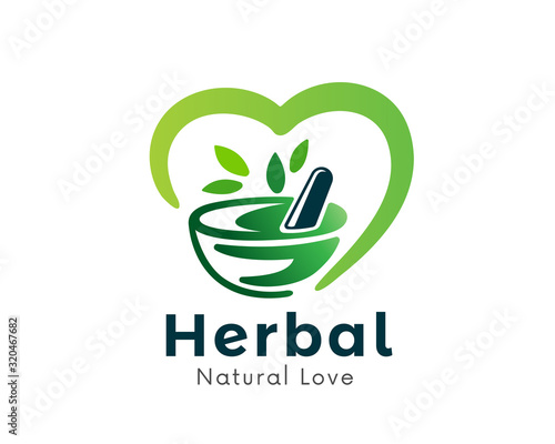 Herbal lovers pharmacy logo design inspiration