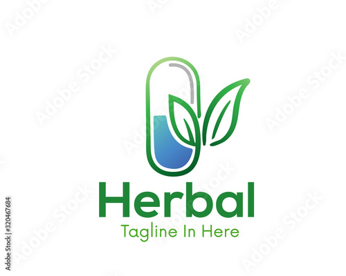 Herbal capsule logo design inspiration