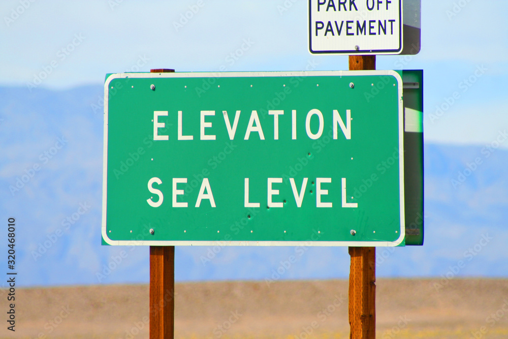 Sea Level Sign in Death Valley (CA 04089)