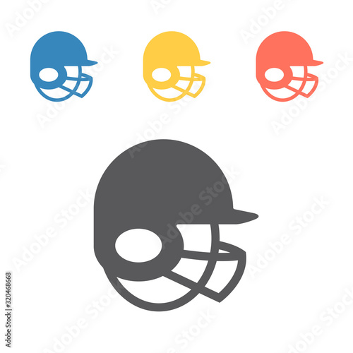 Soft ball Helmet. Vector signs for web graphics