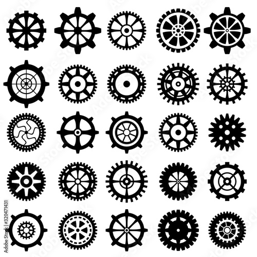 Set of gear icons © frenta