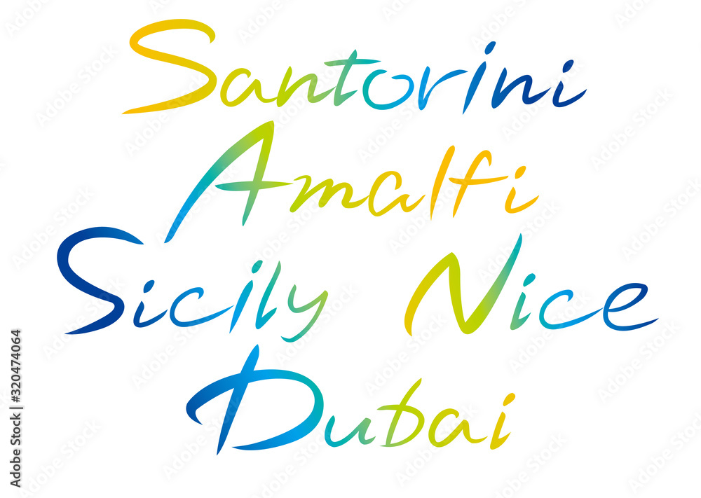 Obraz premium 手描きタイトル・ビーチリゾート