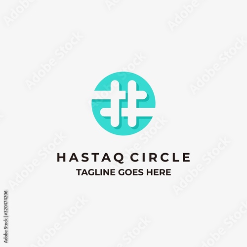 Vector Logo Illustration Has tag Circle Negative Space