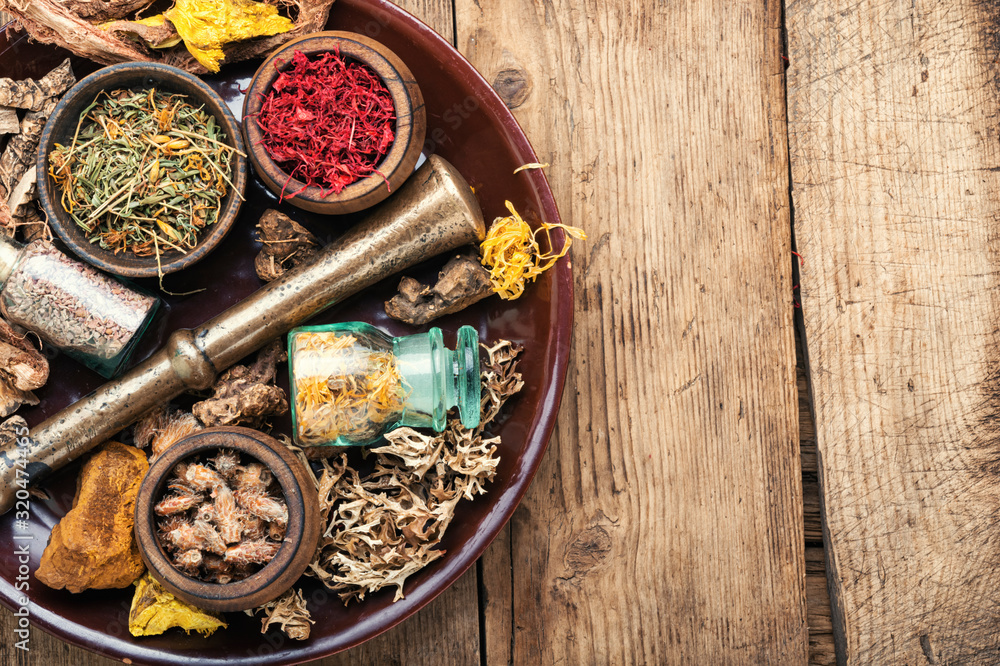 Set healing herbs Set healing herbs