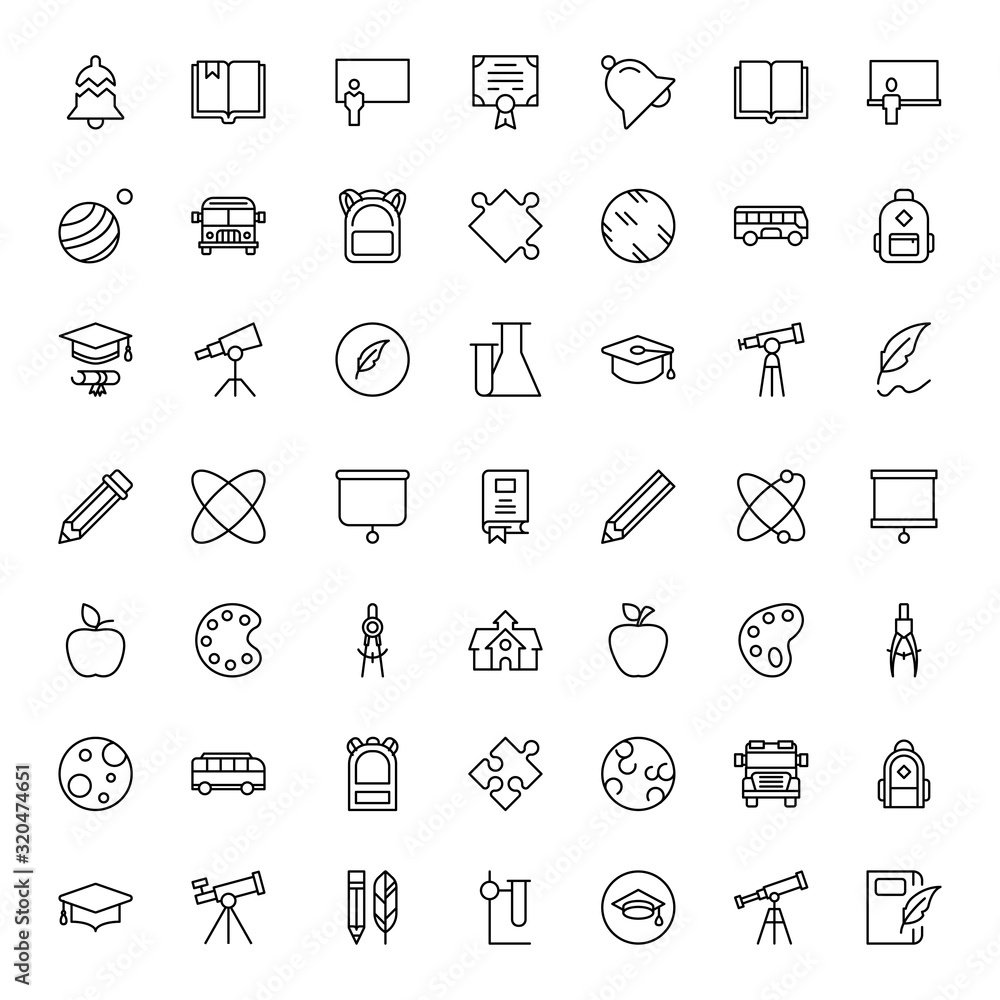 Fototapeta premium Education icon set.