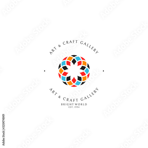Art and craft gallery. Logo template
