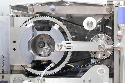 Black timing belt that synchronizes the rotation of gear drum in food machine