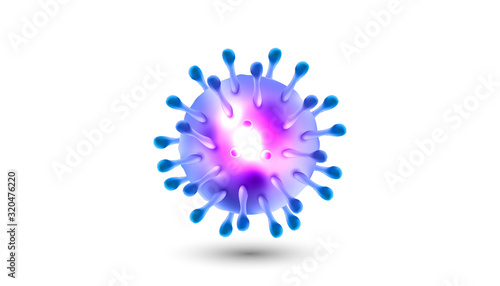 Coronaviruses 3d realistic vector in with background. corona virus cell, wuhan virus disease. Perfect for banner information, flyer, poster, etc.