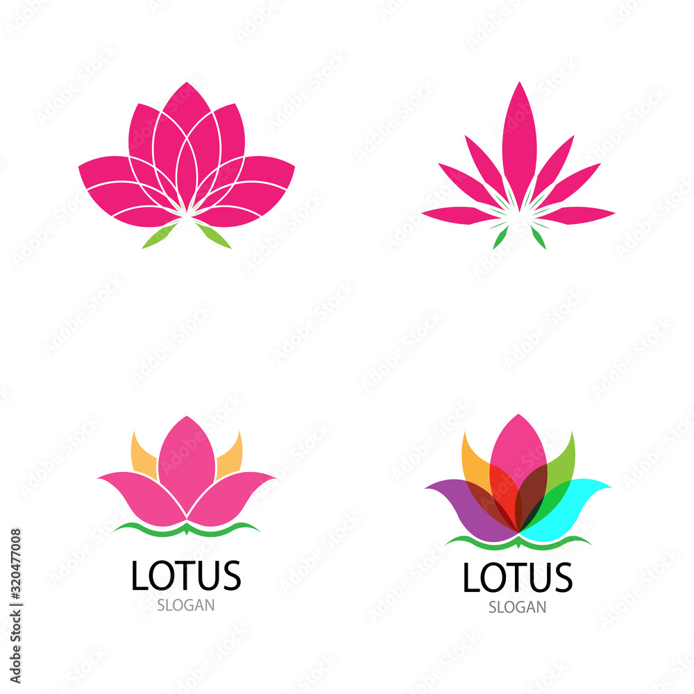 Beauty Vector Lotus flowers design logo Template icon Beauty Vector Lotus flowers design logo Template icon