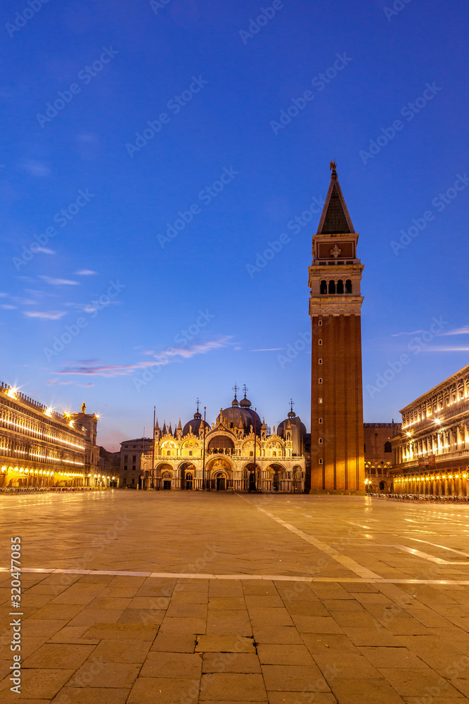 St. Mark's Square in Venice at twilight