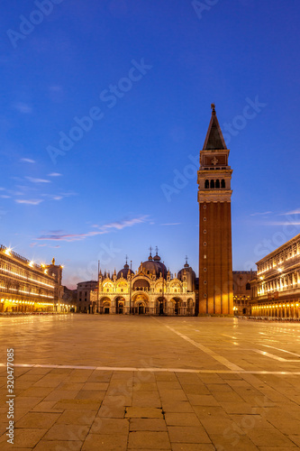 St. Mark's Square in Venice at twilight