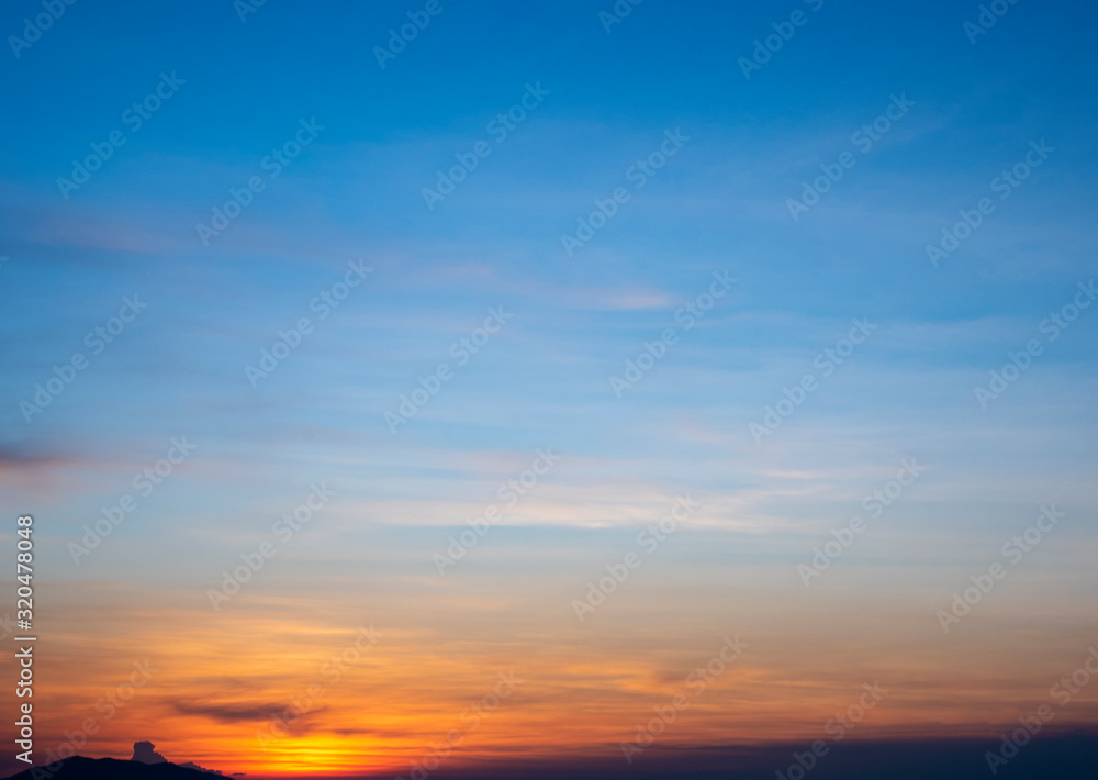 Twilight background after sundown,summer and relax concept