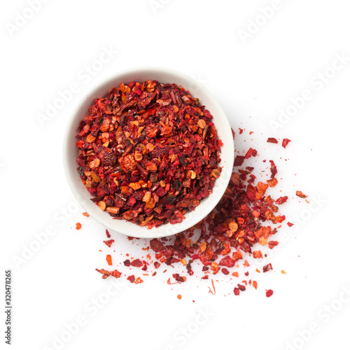 Schilderij op canvas Bright red cayenne pepper spice for tasty cooking