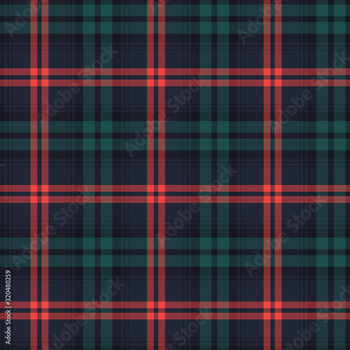 Scottish plaid checkered vector pattern.