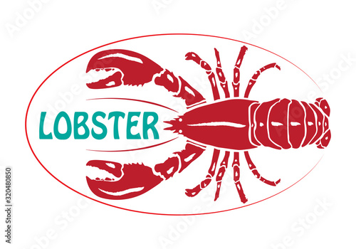 Seafood vector illustrations.Lobster Silhouette Icon on White Background. Vector - Vector